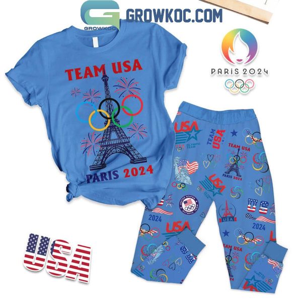 USA Olympic Paris 2024 Best Team Fleece Pajamas Set