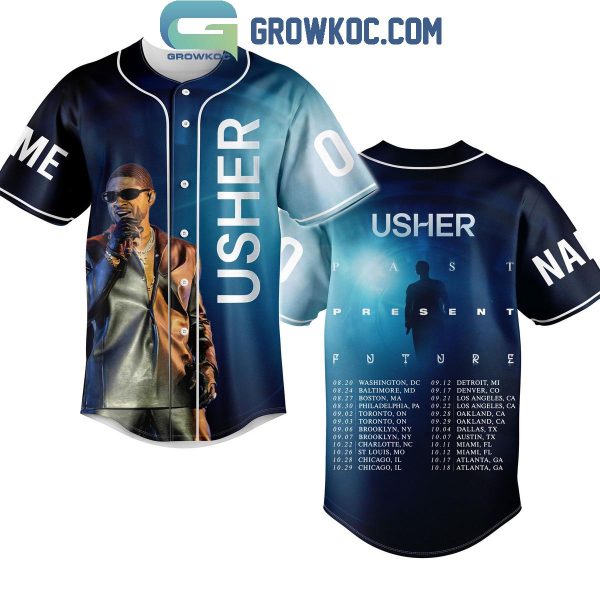 Usher 2024 Pas Present Future Tour Personalized Baseball Jersey