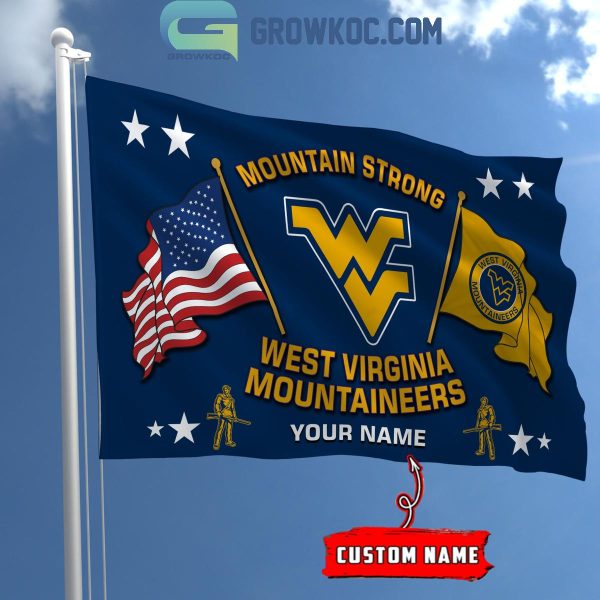 West Virginia Mountaineers 2024 Mountain Strong Personalized Flag