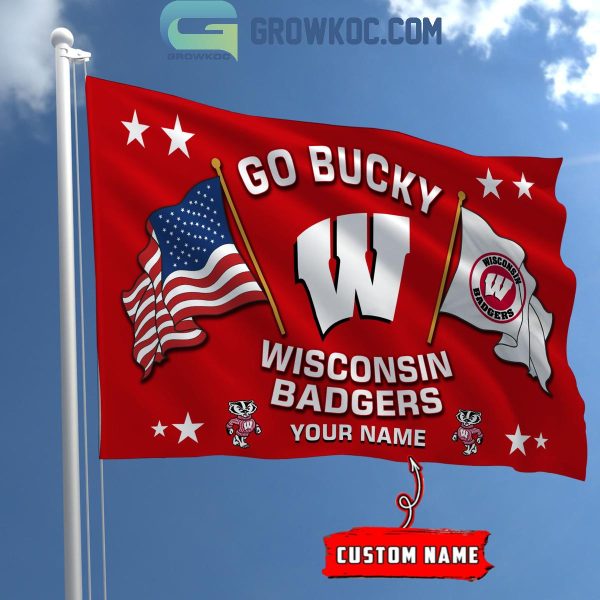 Wisconsin Badgers 2024 Go Bucky Personalized Flag