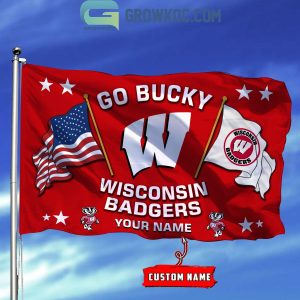 Wisconsin Badgers 2024 Go Bucky Personalized Flag
