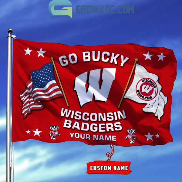 Wisconsin Badgers 2024 Go Bucky Personalized Flag