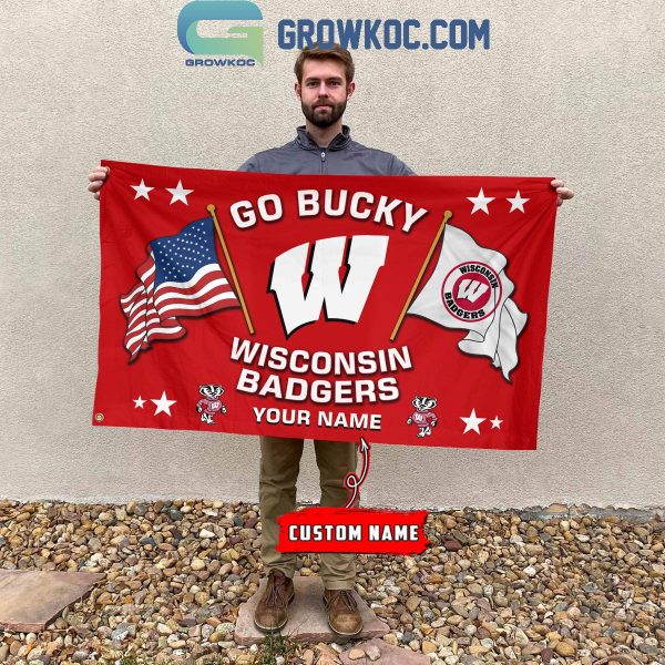 Wisconsin Badgers 2024 Go Bucky Personalized Flag