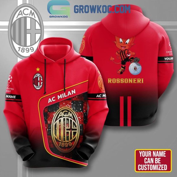 AC Milan Rossoneri Champions League Personalized Hoodie T-Shirt