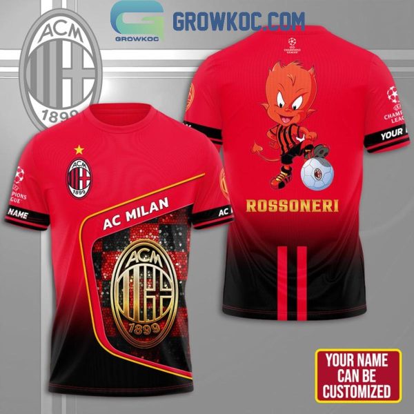 AC Milan Rossoneri Champions League Personalized Hoodie T-Shirt