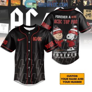 ACDC Forever A ACDC Top Fan No Matter What Personalized Baseball Jersey