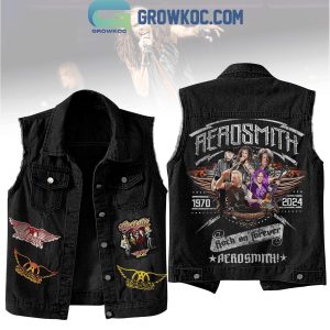 Aerosmith 1970-2024 Rock Forever Sleeveless Denim Jacket