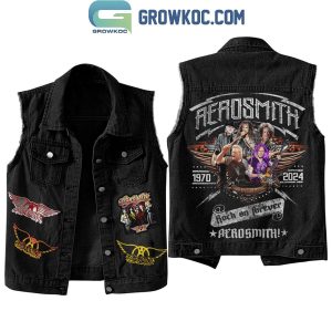 Aerosmith 1970-2024 Rock Forever Sleeveless Denim Jacket