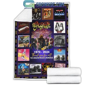 Aerosmith 1970-2024 Thank You For All Fleece Blanket Quilt