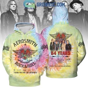 Aerosmith Rock And Roll Thank You For The Memories Tie Dye Hoodie T Shirt