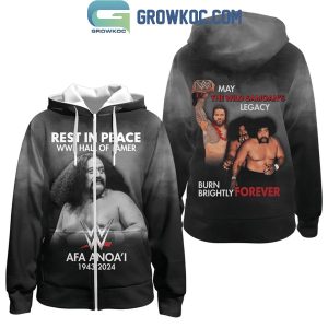 Afa Anoa’i 1943-2024 Rest In Peace WWE Hall Of Fame Hoodie T-Shirt