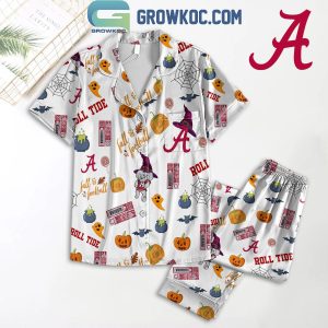 Alabama Crimson Tide Fall And Football Polyester Pajamas Set