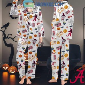 Alabama Crimson Tide Fall And Football Polyester Pajamas Set