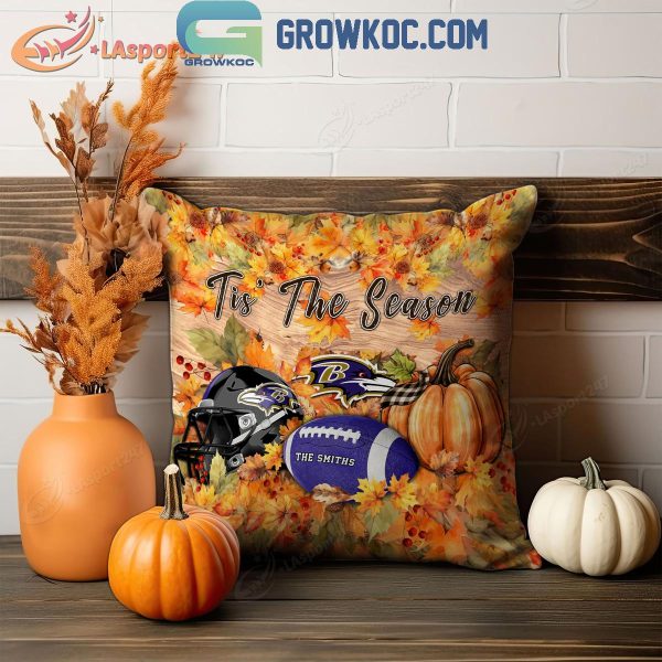 Baltimore Ravens Football Welcoming Fall Season Personalized Pillow