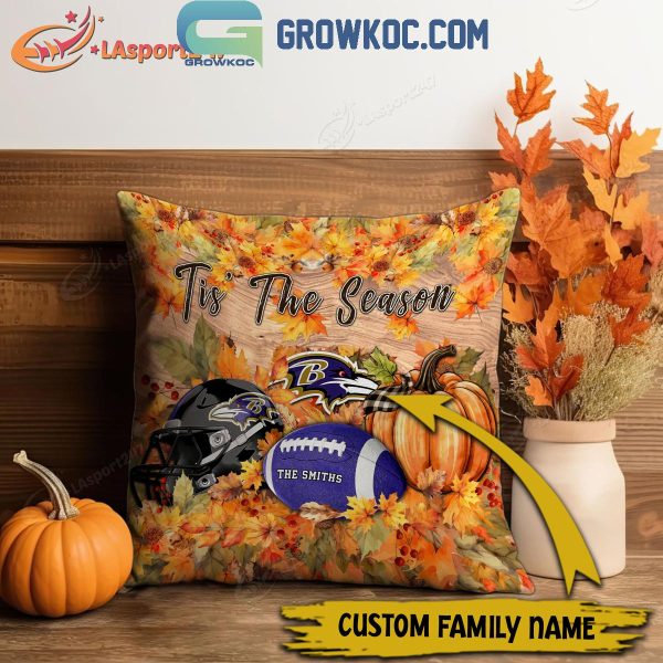 Baltimore Ravens Football Welcoming Fall Season Personalized Pillow