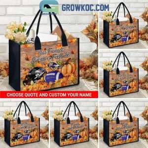 Baltimore Ravens Welcome Fall Season Personalized Canvas Tote Bag