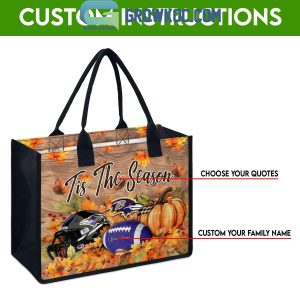 Baltimore Ravens Welcome Fall Season Personalized Canvas Tote Bag