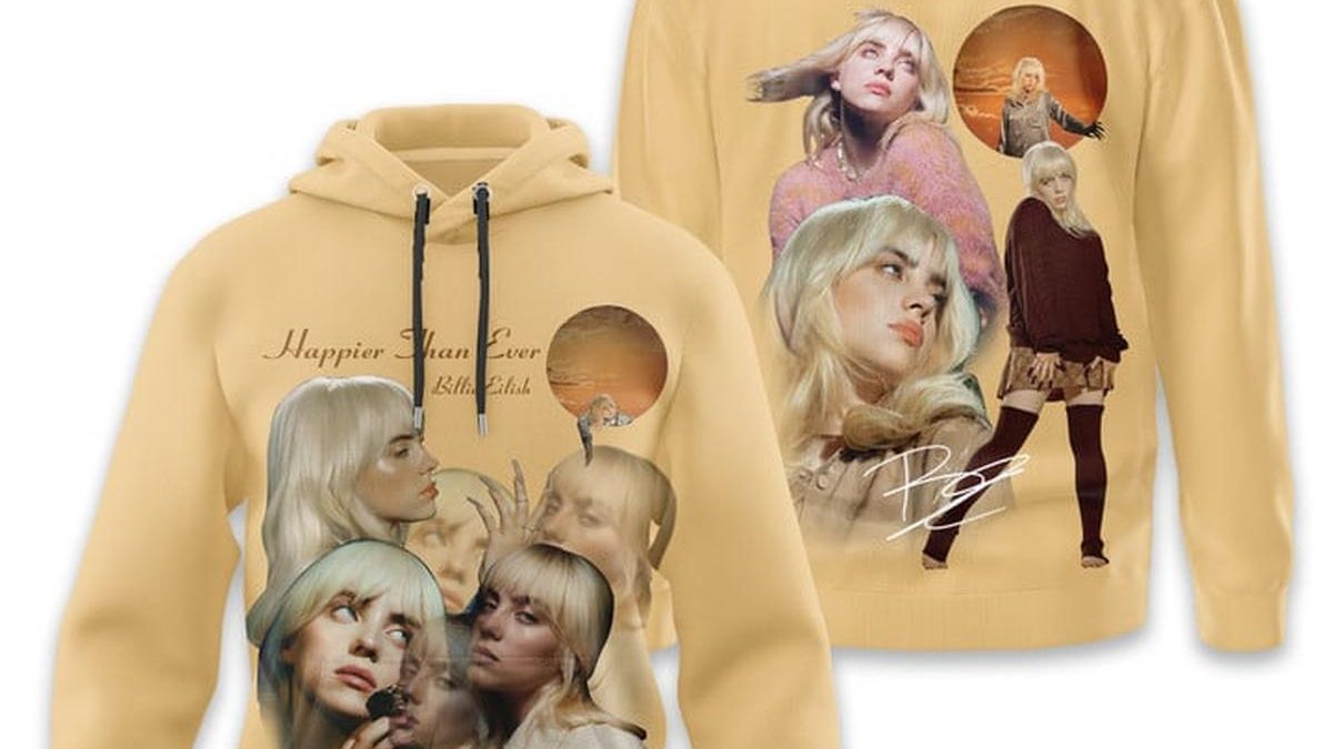 Billie eilish hoodie yellow best sale