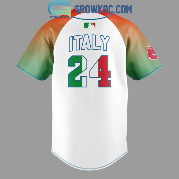 Boston Red Sox Italian Celebration Night Personalized Baseball Jersey