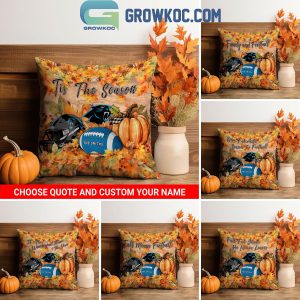 Carolina Panthers Football Welcoming Fall Season Personalized Pillow