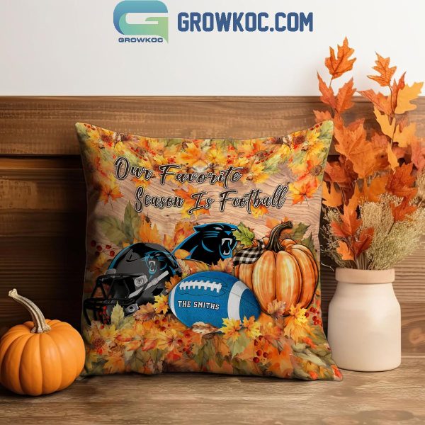 Carolina Panthers Football Welcoming Fall Season Personalized Pillow