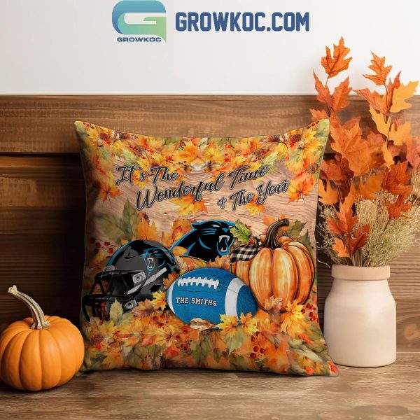 Carolina Panthers Football Welcoming Fall Season Personalized Pillow