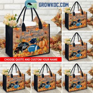 Carolina Panthers Welcome Fall Season Personalized Canvas Tote Bag