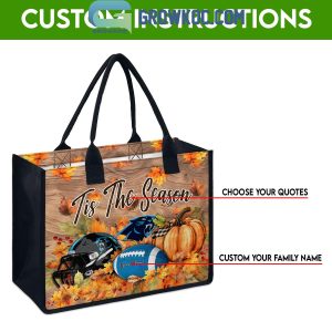 Carolina Panthers Welcome Fall Season Personalized Canvas Tote Bag