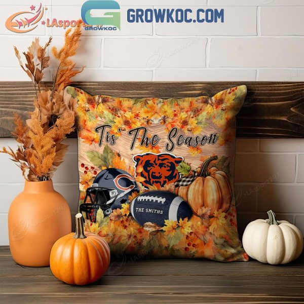 Chicago Bears Football Welcoming Fall Season Personalized Pillow