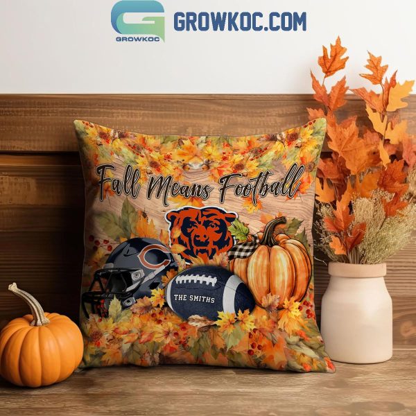 Chicago Bears Football Welcoming Fall Season Personalized Pillow