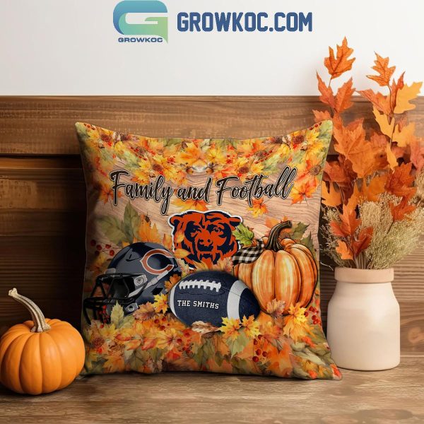 Chicago Bears Football Welcoming Fall Season Personalized Pillow