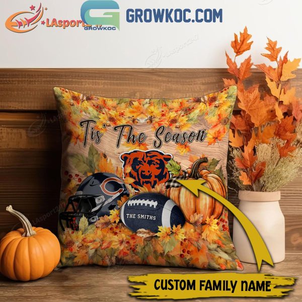 Chicago Bears Football Welcoming Fall Season Personalized Pillow