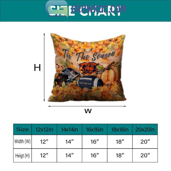 Chicago Bears Football Welcoming Fall Season Personalized Pillow