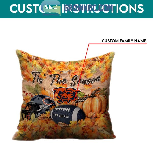 Chicago Bears Football Welcoming Fall Season Personalized Pillow