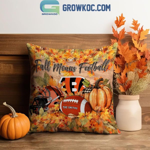 Cincinnati Bengals Football Welcoming Fall Season Personalized Pillow