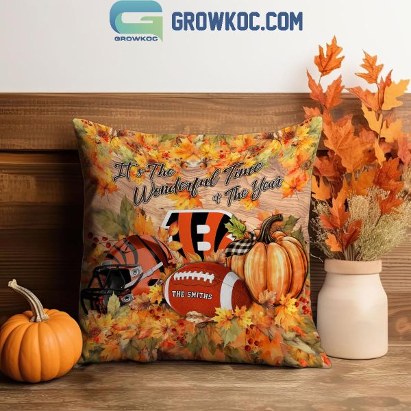 Cincinnati Bengals Football Welcoming Fall Season Personalized Pillow