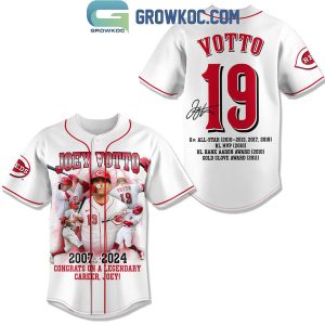 Cincinnati Reds Joey Votto 2007-2024 Thank You Joey Baseball Jersey