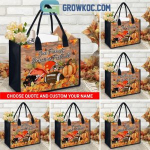 Cleveland Browns Welcome Fall Season Personalized Canvas Tote Bag