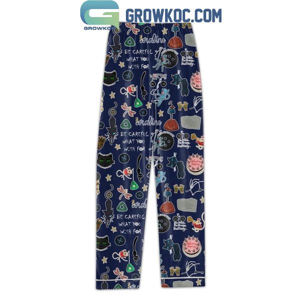 Coraline Halloween Be Careful Polyester Pajamas Set