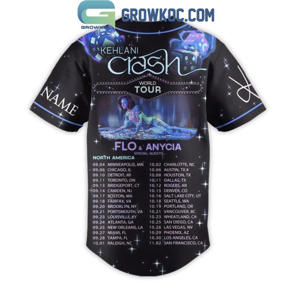 Crash Kehlani World Tour 2024 With Flo And Anycia Personalized Baseball Jersey