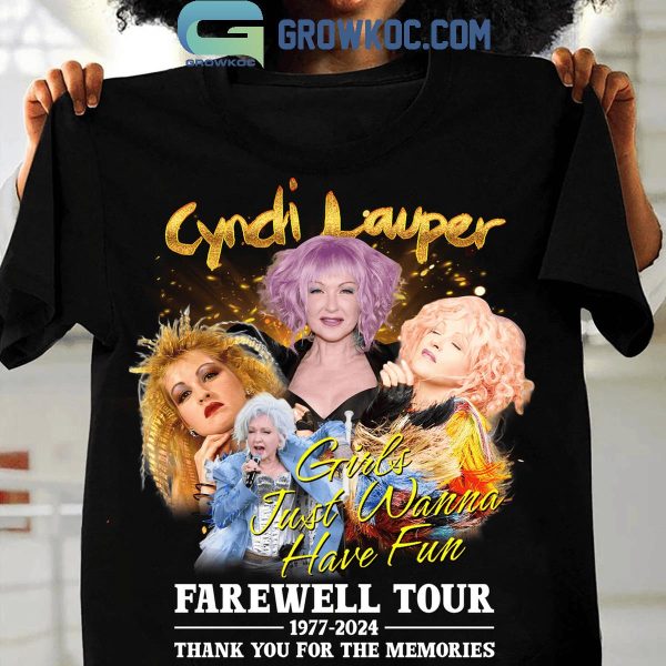 Cyndi Lauper Farewell Tour 1977-2024 Thank You For Joyfulness T-Shirt