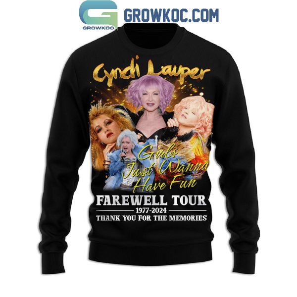 Cyndi Lauper Farewell Tour 1977-2024 Thank You For Joyfulness T-Shirt