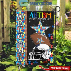 Dallas Cowboys Autism Accept Understand Love Personalized House Garden Flag