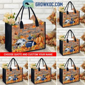 Dallas Cowboys Welcome Fall Season Personalized Canvas Tote Bag