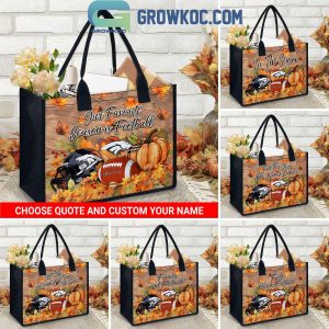 Denver Broncos Welcome Fall Season Personalized Canvas Tote Bag