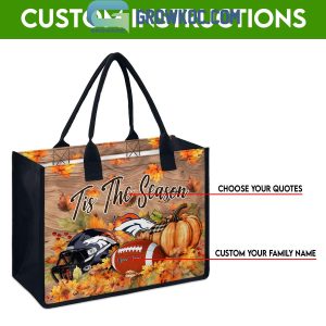 Denver Broncos Welcome Fall Season Personalized Canvas Tote Bag