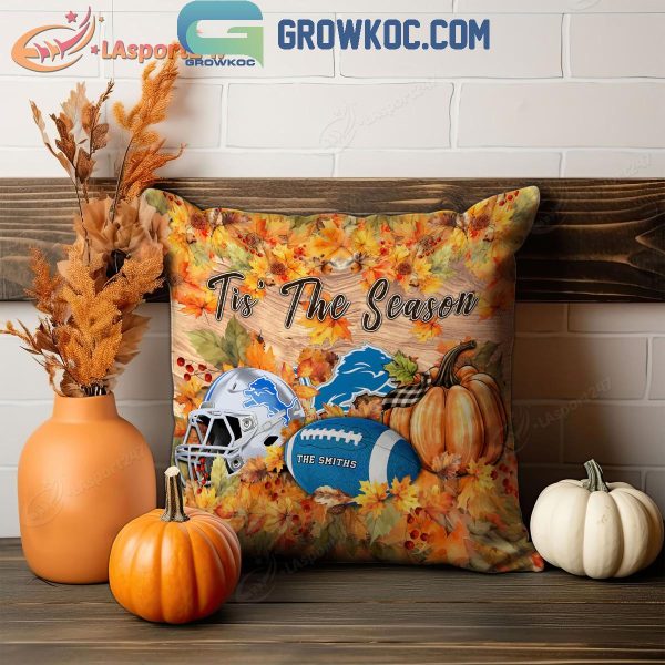 Detroit Lions Football Welcoming Fall Season Personalized Pillow