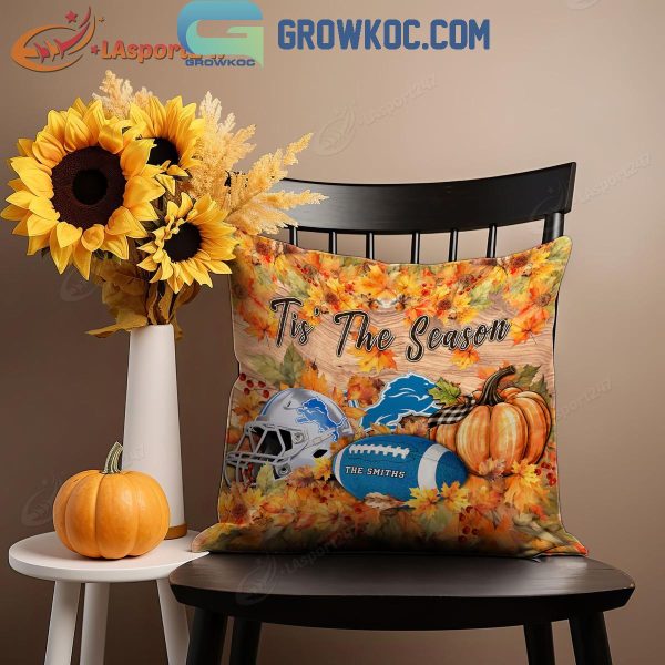 Detroit Lions Football Welcoming Fall Season Personalized Pillow