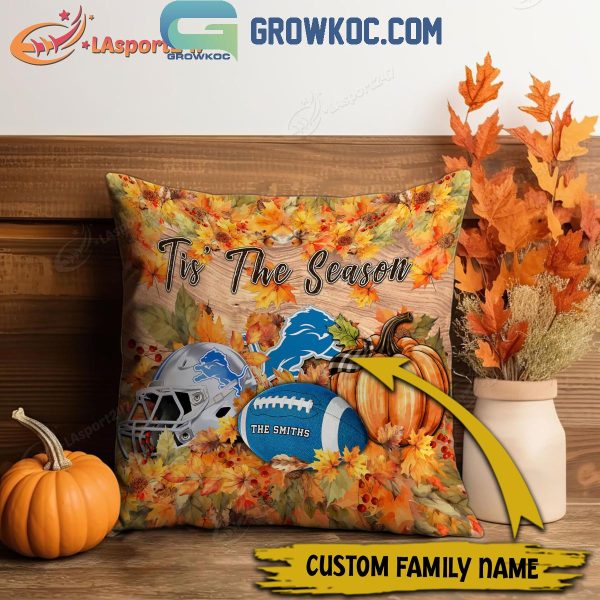 Detroit Lions Football Welcoming Fall Season Personalized Pillow