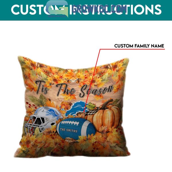 Detroit Lions Football Welcoming Fall Season Personalized Pillow